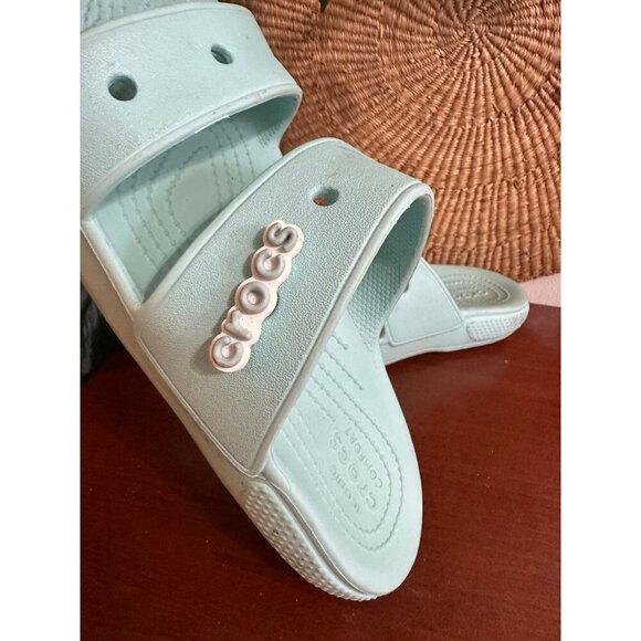 CROCS women’s size 8, blue strappy sandals - Picture 5 of 12